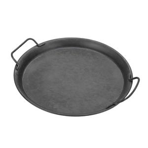 Plateau en métal galvanisé de forme ronde à finition mate avec poignée, de qualité supérieure, fabriqué par un fabricant de confiance, pour servir les repas et les aliments - Product Image 1