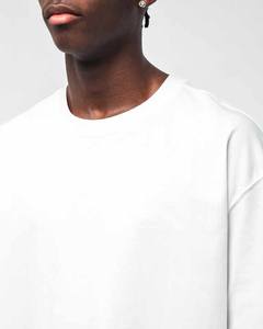 เสื้อยืดผ้าฝ้าย100% ออกแบบได้เองเสื้อยืดโอเวอร์ไซส์สำหรับผู้ชาย220กรัมลายทึบสไตล์ฮิปฮอปแบบเรียบง่าย - Product Image 4