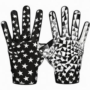 100% Gants de football américain de haute qualité Concevez votre propre logo Gants de football américain imprimés personnalisés - Product Image 5