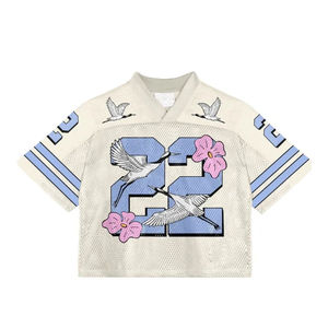 เสื้อฟุตบอลอเมริกันสำหรับฝึกซ้อม กิจกรรมกีฬา ชุดลำลอง กีฬาแบบทีม เสื้อแขนสั้น โพลีเอสเตอร์ 100% ระบายอากาศได้ดี - Product Image 6