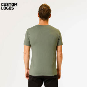 T-shirt à col rond pour homme, manches courtes, ample, logo personnalisé, vente en gros, haute qualité - Product Image 4