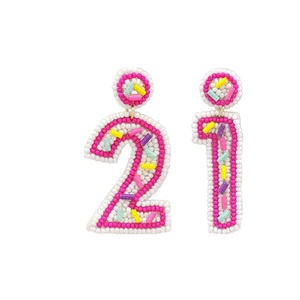 Boucles d'oreilles d'été légères brodées de perles de rocaille, style bohème chic - Product Image 2