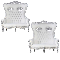 Chaise de trône à dossier haut de conception européenne de luxe chaise de trône de deux sièges pour épouser des meubles de restaurant et d'hôtel