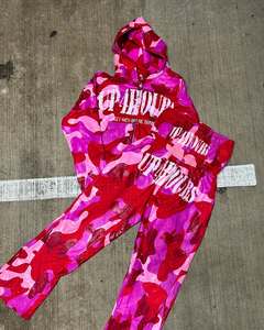 ชุดวอร์มแฟชั่นผ้าฝ้าย100% ใส่ได้ทั้งชายและหญิงชุดวอร์มคอปกมีฮู้ดติดโลโก้แบบกำหนดเองระบายอากาศได้ดีและใส่กลับด้านได้สำหรับฤดูหนาว - Product Image 2