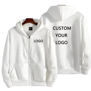 Sudadera con Capucha de Invierno con Cremallera, Ajuste Delgado, Transpirable, Antiarrugas, con Logotipo Personalizado Bordado/Estampado, Color Sólido - Product Image 2
