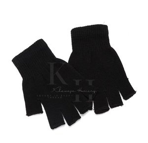 Gants de sécurité décontractés en coton tricoté respirant, mi-doigts, avec manchette élastique pour un ajustement sûr lors des tâches de manutention, de tri et d'emballage - Product Image 1