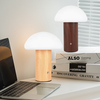 Lampe de table LED en bambou en gros, commande tactile simple, intensité réglable, rechargeable DC, lumière d'ambiance pour chambre à coucher et chevet