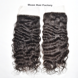 Cabello Humano Indio Virgen Remy con Cierre Rizado, Aspecto Natural, Producto de Alta Calidad, Precio al por Mayor 2026, Entrega Rápida por Exportación - Product Image 2