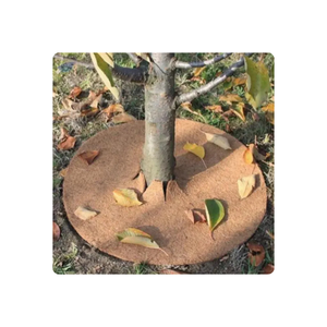 Tapis de paillis de coco forme ronde tapis de paillis de coco durable pour la base d'arbre retenant l'humidité couverture de pépinière de jardin écologique - Product Image 1