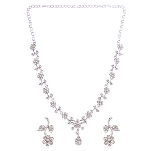 Indian Wholesale Jewelry Bridal Choker Jewelry Classic Floral Rhinestone Crystal Wedding Stud <b>Earrings</b> Indian Jewelry Set - Product Image 1