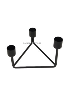 Elegant And Simple <b>Black</b> Metal Candle <b>Holder</b> <b>Candlestick</b> for Home Decoration Premium Quality Luxury Metal Candle Stand Finished - Product Image 6