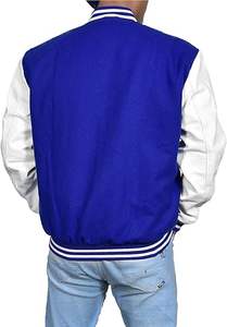 Nuevas chaquetas universitarias Versity para hombre, última chaqueta OEM personalizada de talla grande para hombre, cuero bordado universitario de estilo largo para invierno - Product Image 4