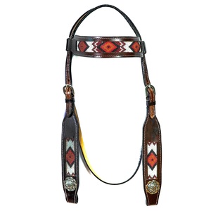 Cabestro Occidental de Cuero de Primera Calidad con Cuentas y Tallado a Mano para Montar a Caballo a un Precio Accesible - Product Image 3