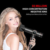 Sèche-cheveux professionnel portable léger à faible bruit avec moteur BLDC et ions négatifs, personnalisable avec logo OEM, idéal pour les voyages