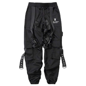 Techwear pantalón con cinta Streetwear pantalón negro mate hombres Cyberpunk Jogger pantalón Unisex Techwear Ninja pantalón HolyGrail ropa - Product Image 2