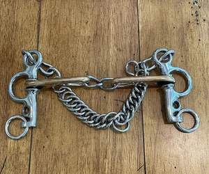 Cadena de lágrima de cobre con broca Pelham de acero inoxidable de alta calidad, venta directa de fábrica para caballo de entrenamiento ecuestre occidental - Product Image 1