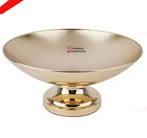 Cuenco para servir frutas secas de aluminio y metal con acabado plateado de diseño increíble para restaurante y bar de hotel - Product Image 4