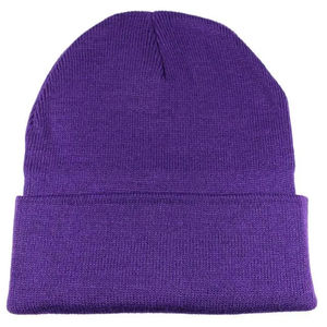 Bonnets simples de haute qualité, bonnets en tricot pour adultes en vente en gros, logo personnalisé, bonnet en jacquard d'hiver à prix avantageux - Product Image 2