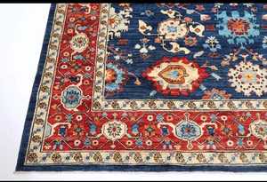 Tapis en laine afghane noué à la main mamelouk 10 'x 10' taille personnalisable teinture végétale fine pour le salon - Product Image 6