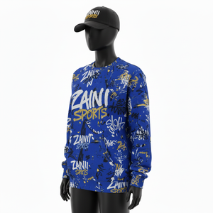 <b>Women</b> Pullover Sweatshirt High Quality Cotton Poly Fleece Warm <b>Blue</b> Printed Sublimation Custom Logo <b>Women</b> breathable Sweatshirts - Product Image 4