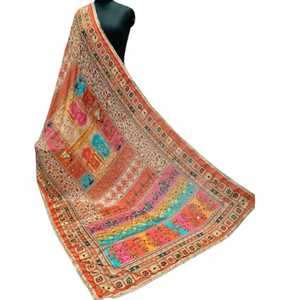 ผ้าคลุมไหล่อินเดียลายดอกไม้ทำมือผ้าพันคอสีสวยสำหรับผู้หญิงและผู้หญิง - Product Image 1