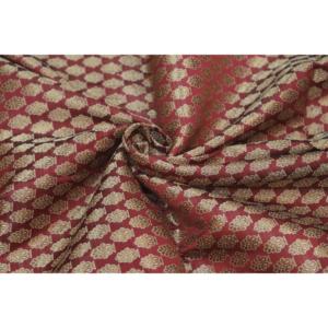 Tela de Brocado Bordado Color Granate TRILOKI, Transpirable, Poliéster 44, para Costura, Manualidades, Diseño de Moda, por Metro - Product Image 1