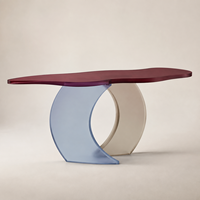 Meubles en acrylique sur mesure, fauteuil et table basse en acrylique design, décoration intérieure en acrylique transparent givré pour la décoration intérieure