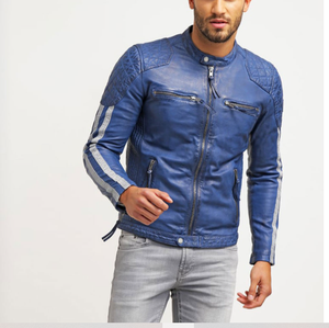 Veste en cuir professionnelle de haute qualité pour hommes Veste en cuir de mouton pour hommes vente en gros - Product Image 1