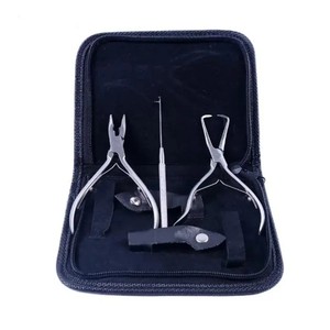 Kit de herramientas de extensión de cabello de trama profesional-Juego de herramientas de extensión de cabello experto Agujas en forma de C con tijera para estilistas - Product Image 1