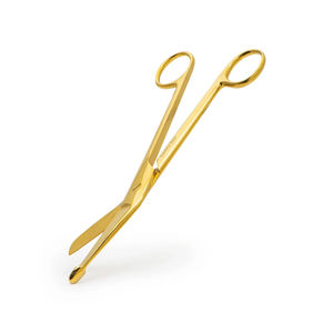 กรรไกรตัดผ้าพันแผลสแตนเลสสำหรับผ่าตัดสีทองกรรไกรตัดผ้าพันแผลสำหรับผ่าตัดใช้ในการผ่าตัด - Product Image 6