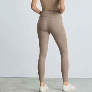 Gran oferta de pantalones de Yoga sostenibles de cintura alta para mujer, mallas sólidas recicladas, mallas de Yoga de cintura elástica de alta elasticidad para mujer - Product Image 2