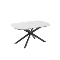 Table à manger extensible et rotative en acier moderne Ram Industrie N401200, capacité 80 kg, 120-180 cm, cuisine et salon, Italie