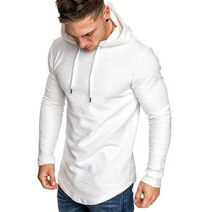 2025 Solid Color <b>Pullover</b> <b>Men</b> Elongated Hoodie Breathable Fashion Stylish OutWear Casual <b>Men</b> Elongated Hoodie - Product Image 6