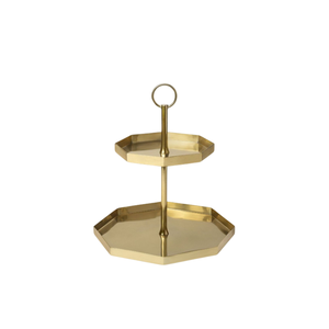 Soportes Redondos para Pastel de Latón Dorado Antiguo, Soporte de Dos Niveles para Exhibición, Uso en Bodas y Fiestas de Cumpleaños, Soporte para Pastel Hecho a Mano - Product Image 4