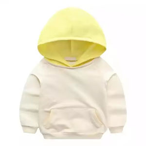 Vente en gros de sweats à capuche avec logo personnalisé de haute qualité pour enfants pullover uni en éponge vierge imprimé pour bébés enfants garçons - Product Image 5