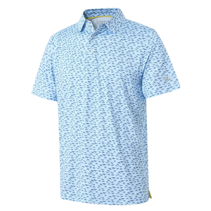 Premium verano nuevo cuarto botón abajo Polo camiseta sublimación tejido suave algodón tela Turn Down Collar Golf POLO camisa hombres - Product Image 1