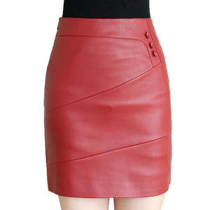 Genuine Leather Long <b>Skirts</b> With Custom Embossed Logo High Quality Made <b>Skirts</b> for Females Reasonable Price High Quality OEM - Product Image 1