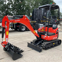 Excavadora de ruedas 4WD KUBOTA U17-3A KX163-5 U27-4 KX057-4 KX040-4, minicargadora retroexcavadora de orugas de goma K008-5