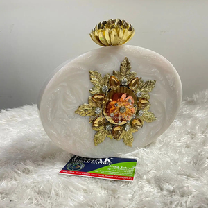 กระเป๋าคลัทช์เรซิ่นทำจากหินสำหรับผู้หญิงกระเป๋าคลัทช์ใส่ไปงานเลี้ยงตอนเย็นลายหินอ่อน - Product Image 5