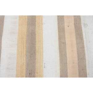 Alfombra Turca Kilim, Alfombra Vintage de 1.9x8.5 pies, Alfombra de Lana Blanca Abstracta - Product Image 5
