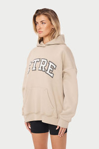 Premium Custom Logo <b>Oversized</b> Women Hoodies Streetwear Letter Print <b>Vintage</b> Heavyweight Cotton Fleece <b>Sweatshirt</b> Women 2024 - Product Image 6