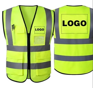 Gilet de travail réfléchissant haute visibilité étanche sécurité LED Flash Logo personnalisable Unique couleurs unies polyester respirant - Product Image 1