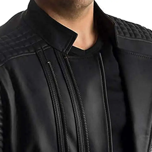 Chaqueta de Cuero de Alta Calidad para Hombre, Estilo Bomber, Logotipo Personalizado, Moda 2025, Chaqueta de Cuero 100% Genuino - Product Image 5