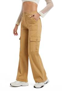 กางเกงคาร์โก้ลำลองเอวกลาง น้ำหนักเบา ใส่สบาย สำหรับผู้หญิง ผ้าฝ้าย 100% สไตล์สตรีทแวร์ - Product Image 5