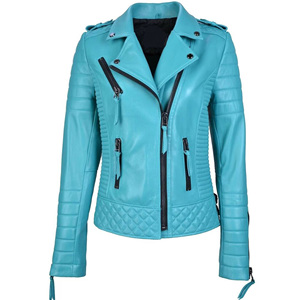 Cheap Price Premium Quality Custom Design Adult Size <b>Women</b> Genuine Leather <b>Jacket</b> Custom Made Quick Dry Leather <b>Jacket</b> For <b>Women</b> - Product Image 1