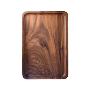 Multipurpose Mango Acacia Wood Serving Tray Cutout Handles Dishwasher Safe Tableware for Restaurant Cafe <b>Desk</b> Use Export Quality - Product Image 2
