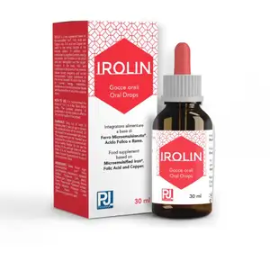 意大利制造优质维生素和补充剂IROLIN 30毫升瓶装微乳化儿童铁缺乏症