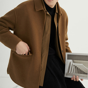 Nuevo Otoño e Invierno cuello de lana coreano corto Slim Fit chaqueta de lana abrigos de hombre - Product Image 3