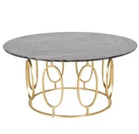 Tables métalliques minimalistes revêtues de poudre design épuré, taille compacte, parfaites pour la décoration d'appartements ou de studios