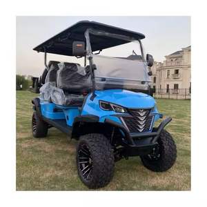 รถกอล์ฟไฟฟ้า 6 ที่นั่ง พร้อมมอเตอร์ 5 กิโลวัตต์ และแบตเตอรี่ 72 โวลต์ โครงสร้างเหล็กและดีไซน์ยกสูง รถบักกี้ 4 ที่นั่ง - Product Image 2